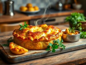 Tortinha de Frango com Crosta de Queijo