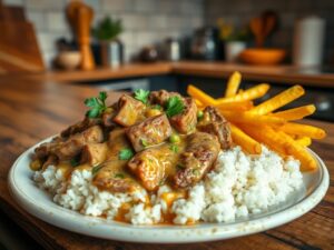 Strogonoff de Carne à Brasileira com Toque de Mostarda