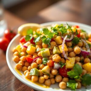 Salada de Grão-de-Bico Tropical