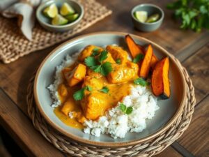 Frango ao Curry com Batata Doce Exótico