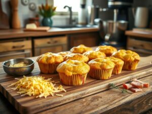 Muffin de Queijo e Presunto Delícia