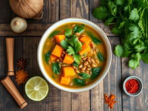Sopa de Lentilha Tropical