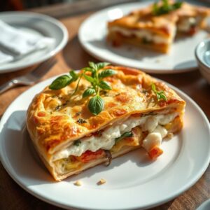 Torta de Palmito Deliciosa com Crosta de Queijo