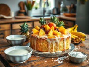 Bolo de Iogurte Tropical