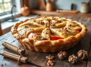 Torta de maçã com canela e nozes da Vovó