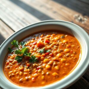 Sopa de Lentilha com Legumes Tropical