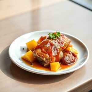 Tender Tropical com Abacaxi Caramelizado