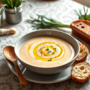 Sopa Cremosa de Couve-Flor e Alho-Poró: Um Abraço Quente