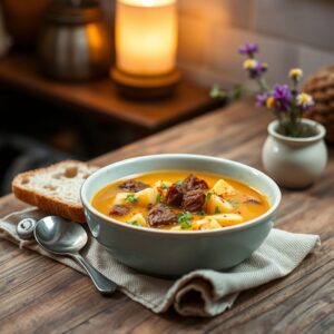 Sopa de Mandioca com Carne de Sol: Um Abraço Quente