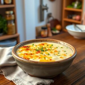 Sopa de Couve-Flor Gratinada com Queijo do Chef