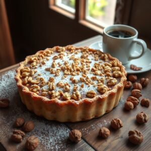 Torta de Café e Nozes do Sabor Aconchegante