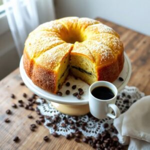 Bolo de Fubá Cremoso com Café: Um Abraço de Sabor
